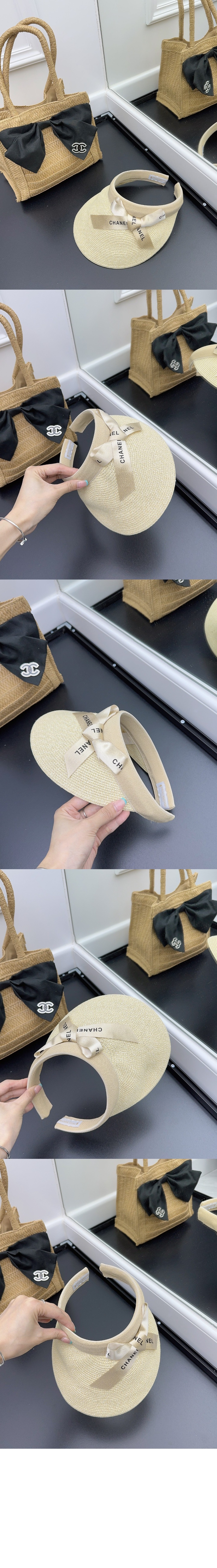 샤넬 밀짚모자 선캡 AA6245