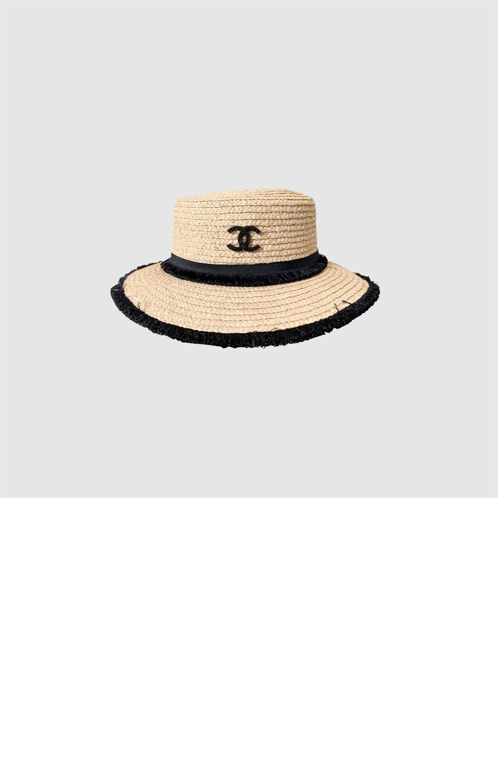 샤넬 밀짚모자 선캡 AA8652