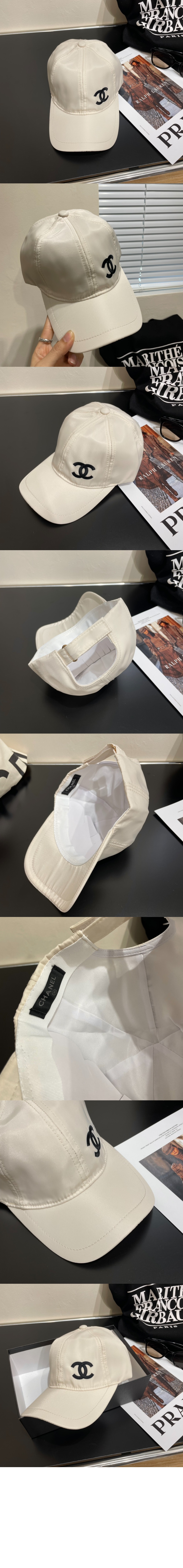 샤넬 로고 베이스볼 캡 AA3042