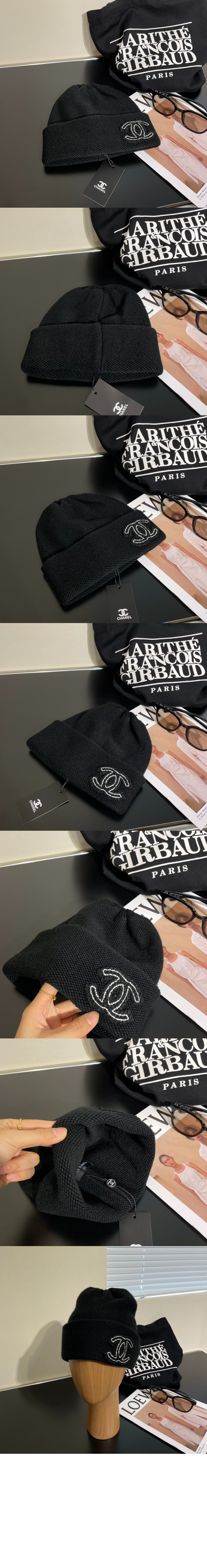 샤넬 로고 비니 AA2718