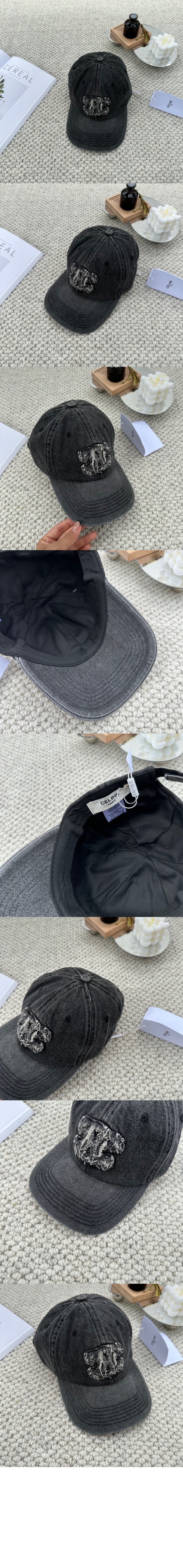 셀린느 데님 베이스볼 캡 2A43U3