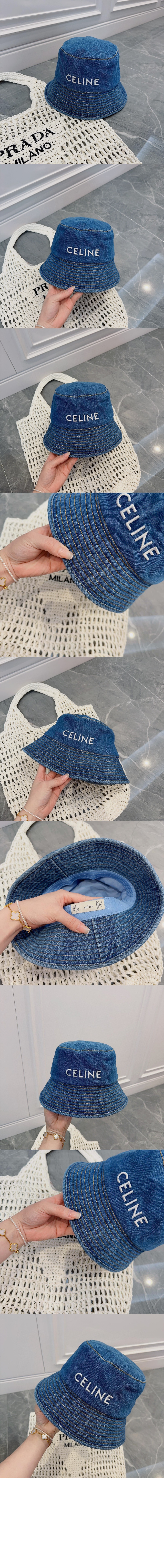 셀린느 데님 버킷햇 2AU3B9