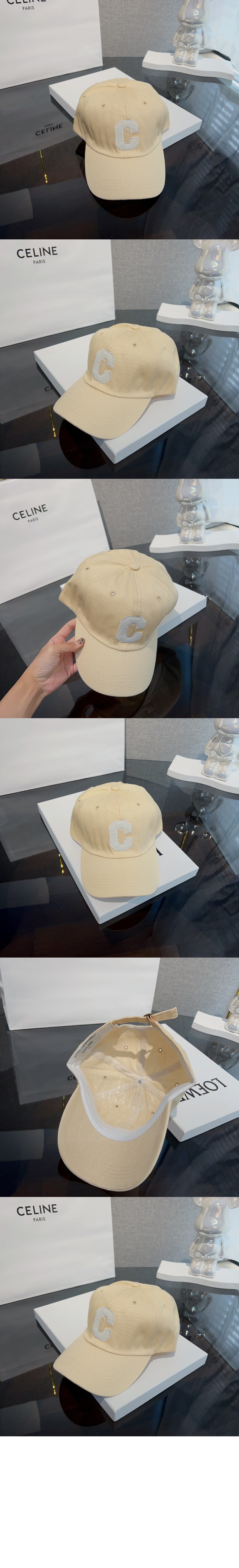 셀린느 코튼 이니셜 베이스볼 캡 2AUY89