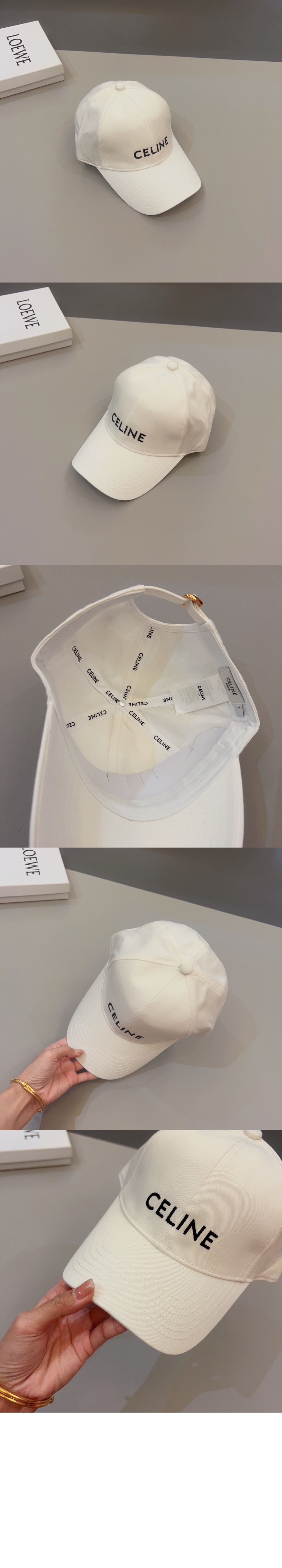 셀린느 드릴 코튼 베이스볼 캡 2AUA12