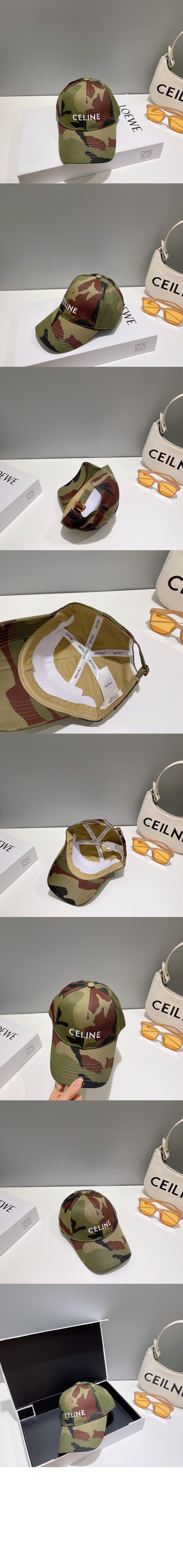 셀린느 코튼 베이스볼 캡 2AUS94