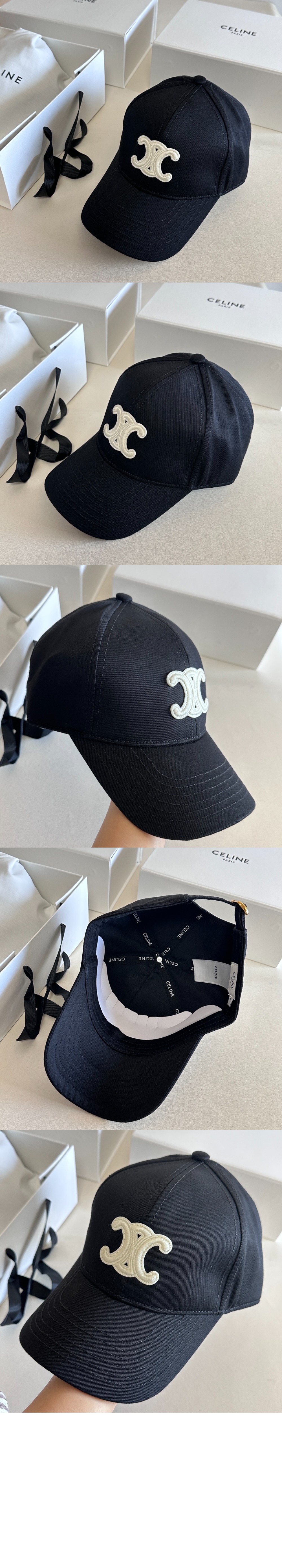 셀린느 트리옹프 베이스볼 캡 - 코튼 2AUT69