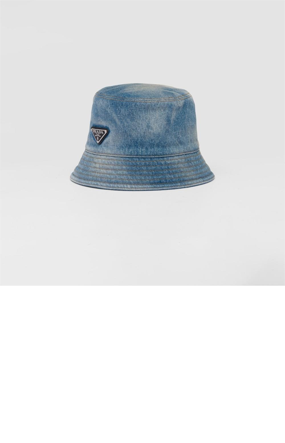 프라다 데님 버킷햇 1HC137