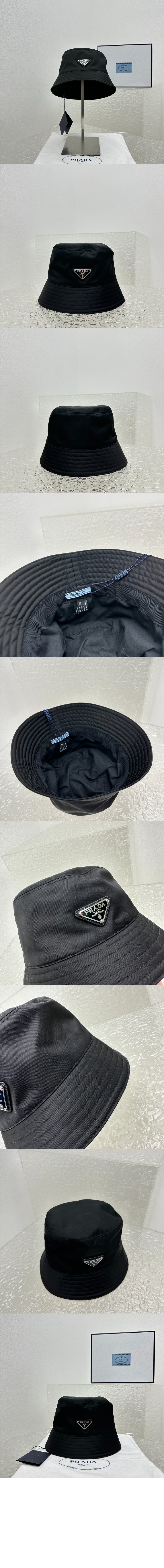 프라다 리나일론 버킷햇 1HC137