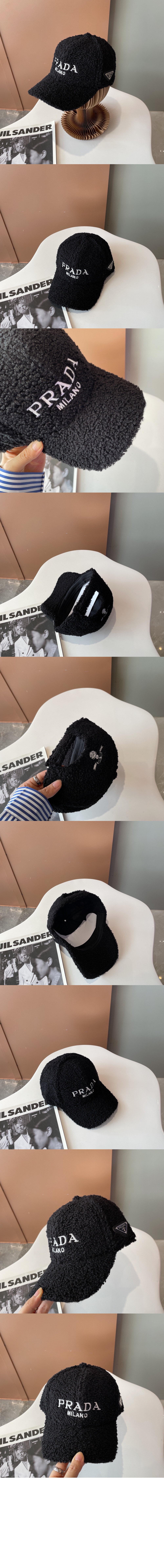 프라다 시어링 베이스볼 캡 1HC228