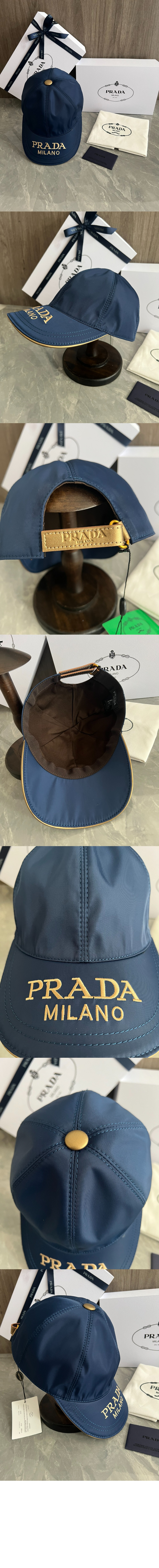 프라다 자수 로고 베이스볼 캡 1HC232