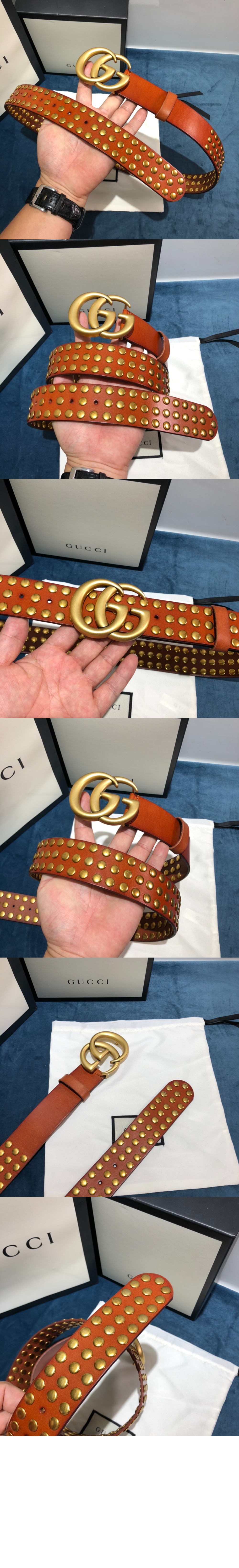 구찌 더블지버클 스터드벨트 409402