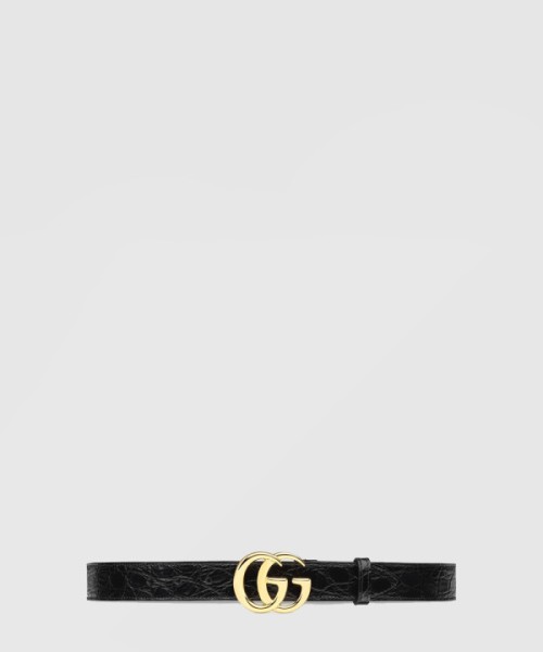 구찌 GG 버클 악어가죽 벨트 414516