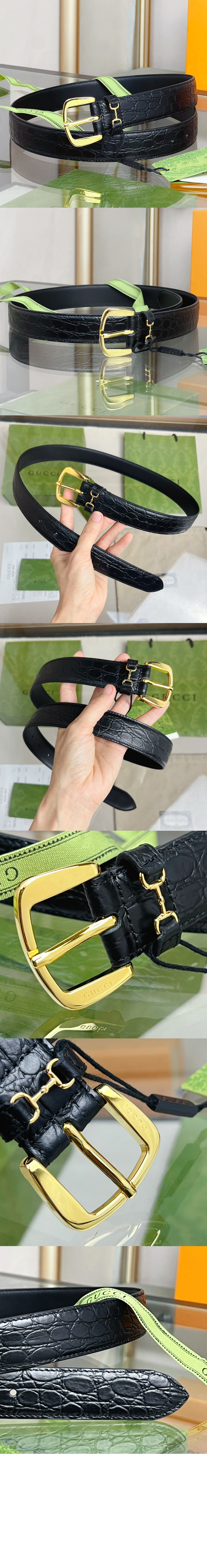 구찌 사각 버클 벨트 700338