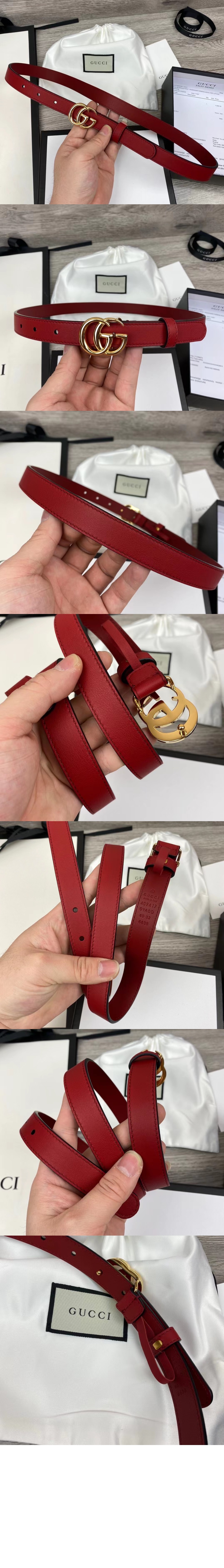 구찌 GG 마몽 씬 벨트 409417