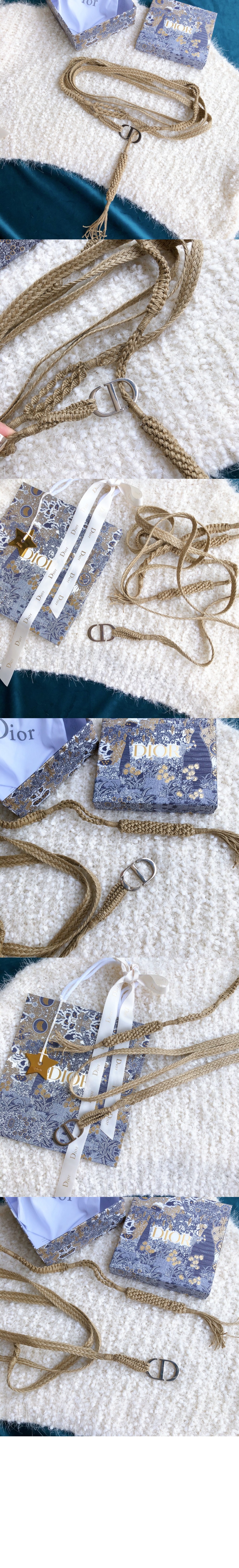 디올 린넨 캔버스 직조 벨트 B0106