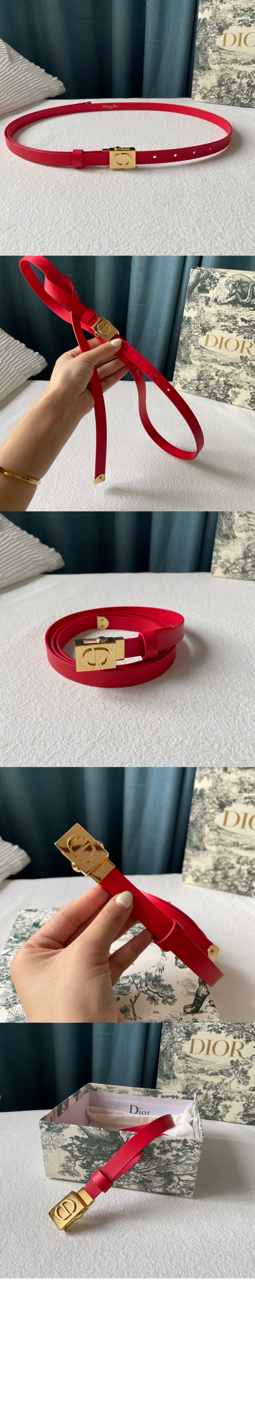 디올 소가죽 벨트 B0204