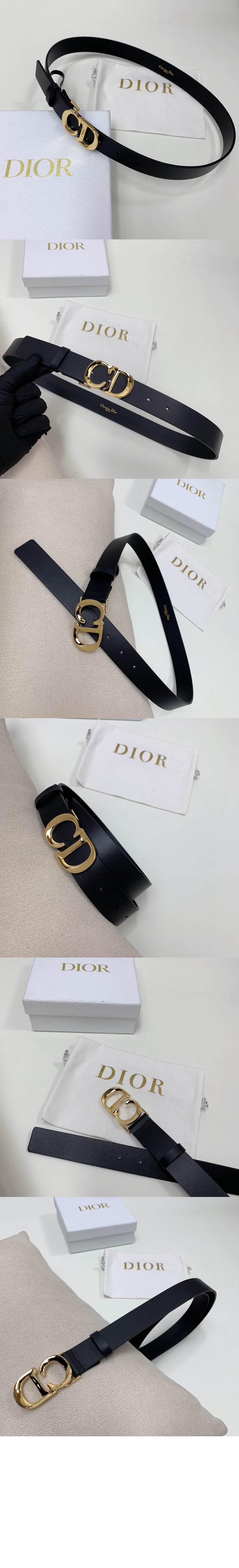 디올 매끄러운 소가죽 벨트 B0328