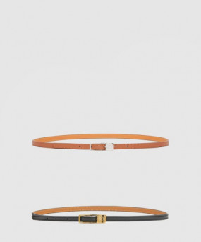 로에베 매끄러운 송아지 가죽 벨트