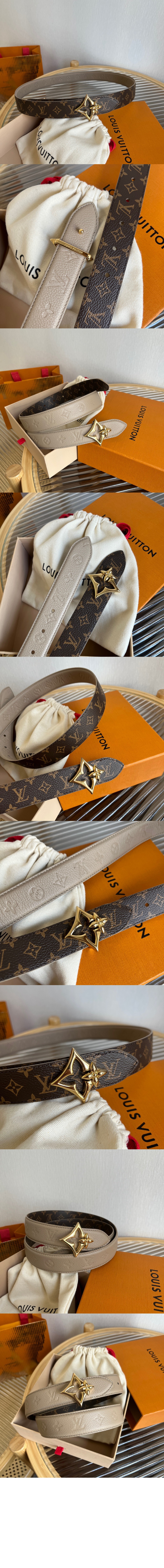 루이비통 V 플라워그램 리버서블 벨트 M8373U