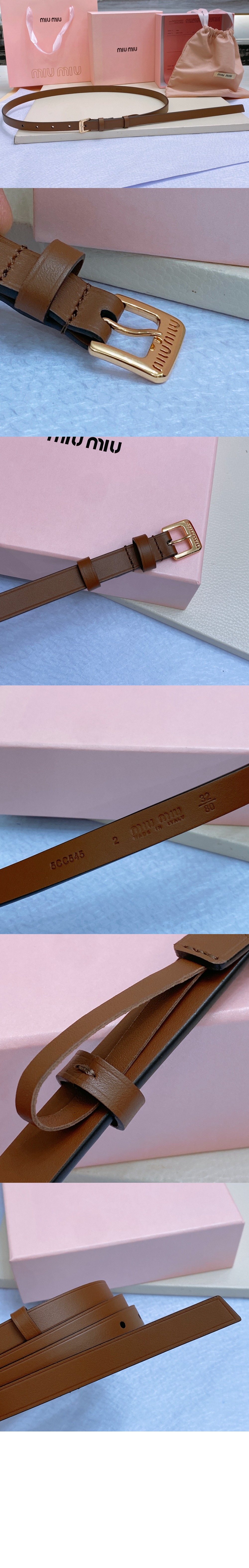미우미우 가죽 벨트 5CC553