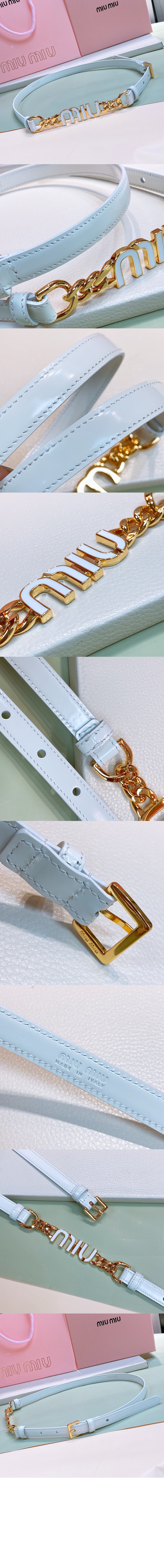 미우미우 로고 체인 벨트 5CC527