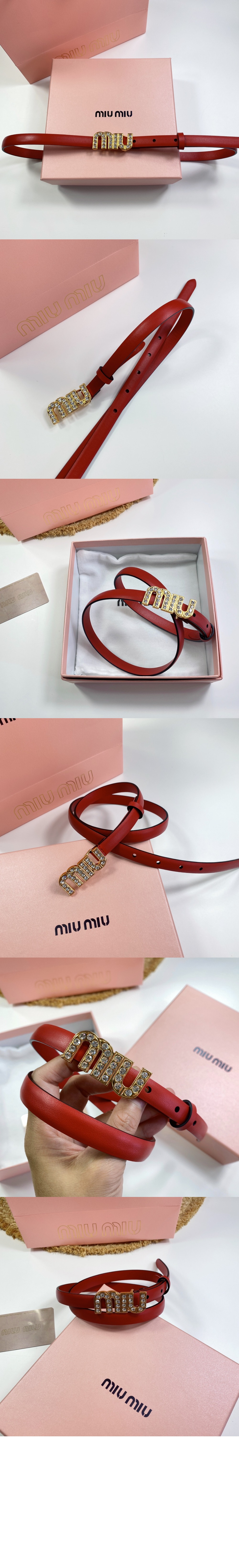 미우미우 가죽 벨트 5CC404