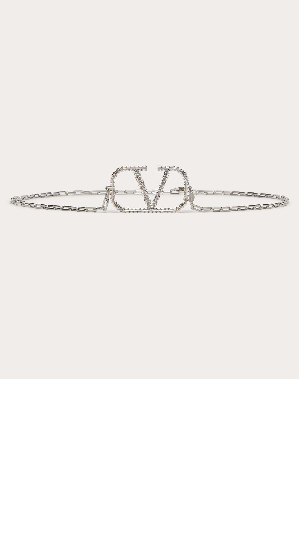 발렌티노 브이로그 로고 체인 벨트