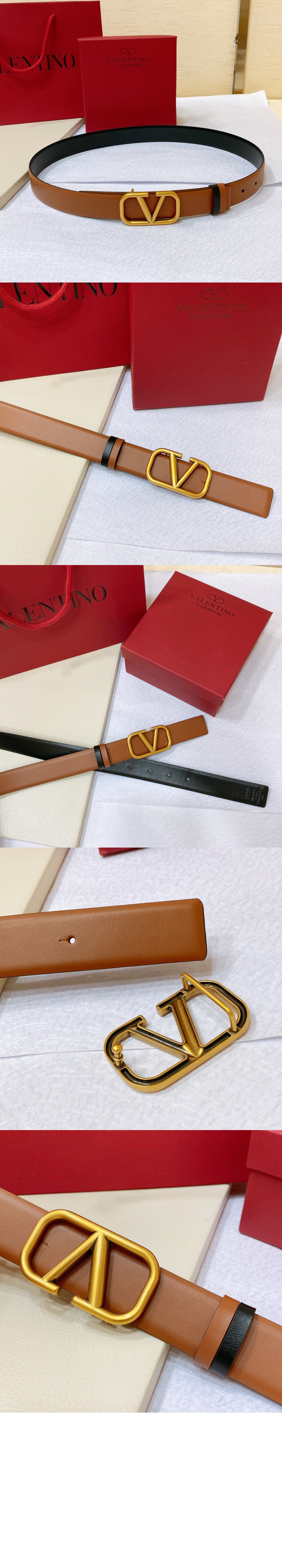 발렌티노 브이로고 리버서블 벨트