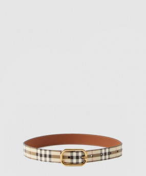 버버리 체크 레더 벨트 80660591