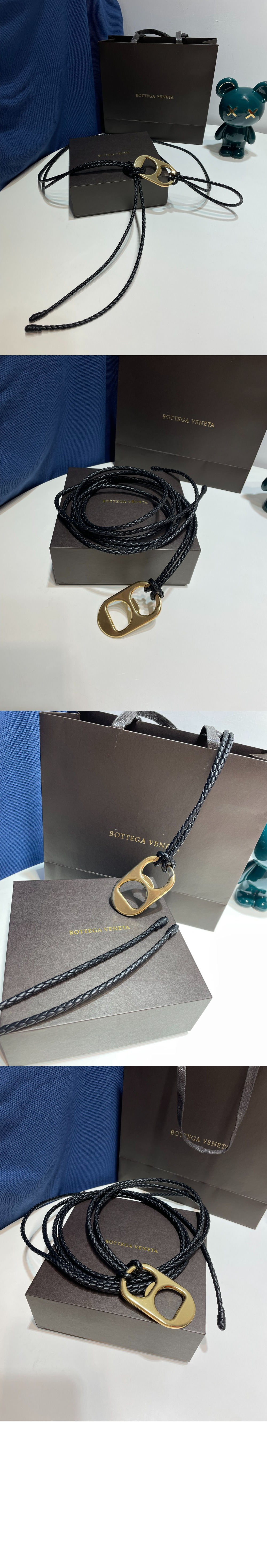 보테가베네타 레더 벨트 735331