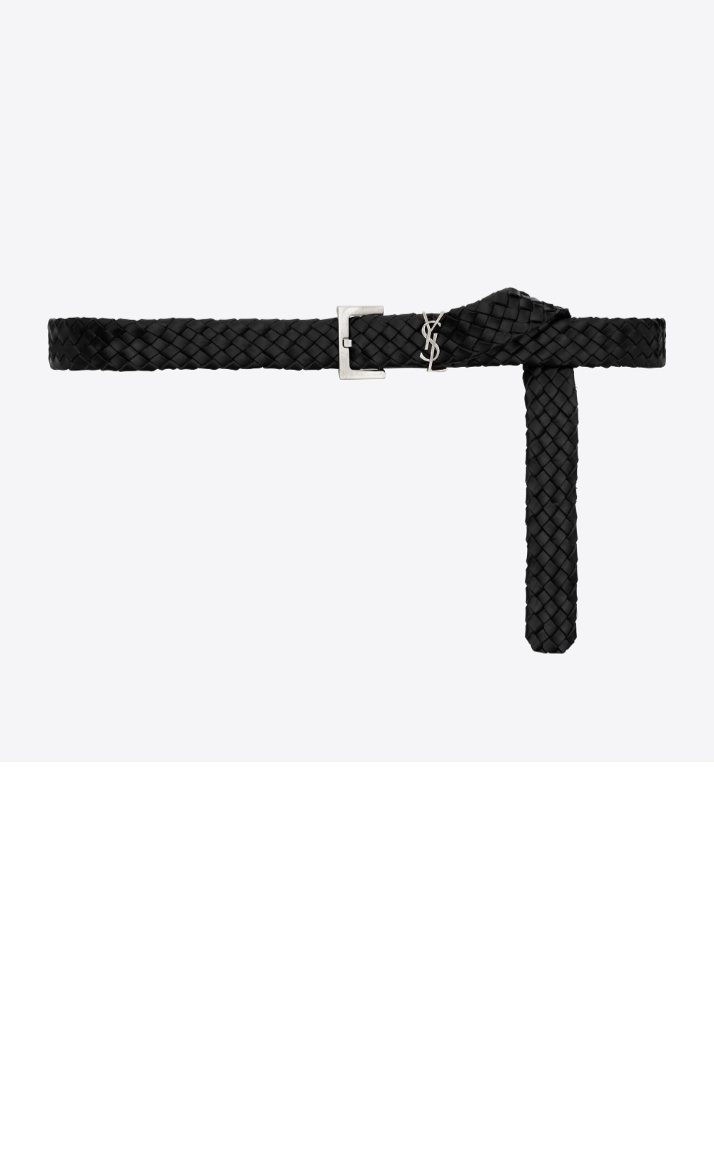 생로랑 우븐 베지터블 태닝 가죽 소재의 CASSANDRE 벨트 777315