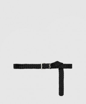 생로랑 우븐 베지터블 태닝 가죽 소재의 CASSANDRE 벨트 777315