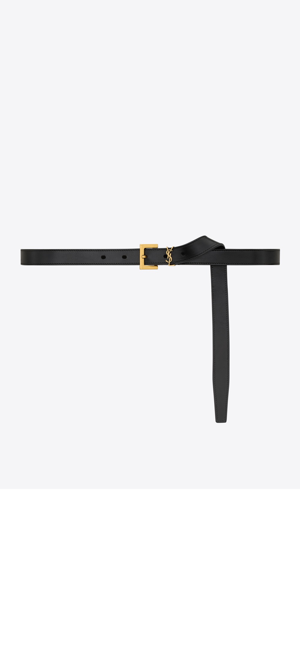 생로랑 베지터블 태닝 가죽 소재의 CASSANDRE 슬림 벨트 782076