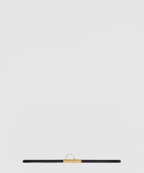 생로랑 부드러운 가죽 소재의 T-바 버클 벨트 756469