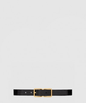 생로랑 크로커다일 엠보스드 가죽 소재의 더블 버클 벨트 6698651