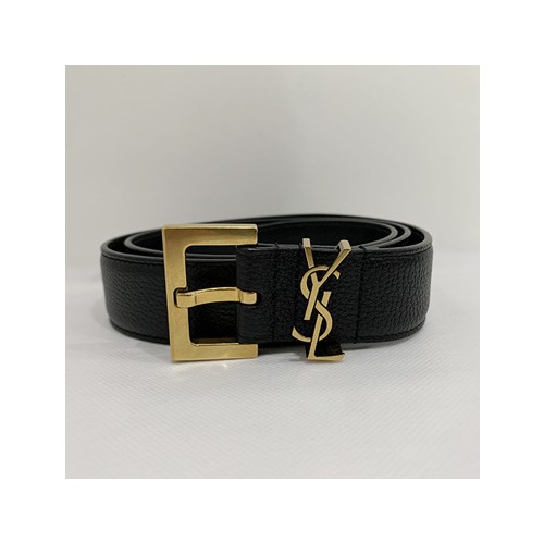 생로랑 CASSANDRE 슬림 벨트 BLACK 2CM