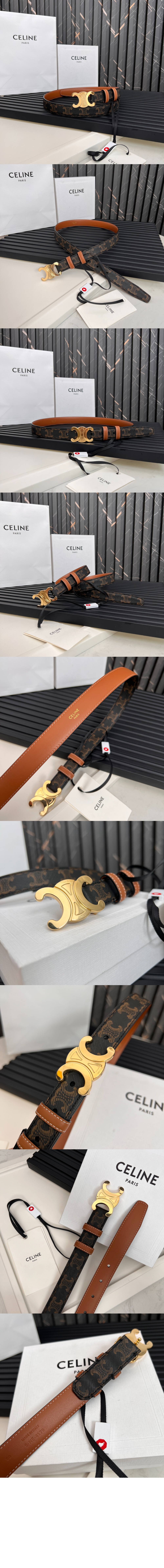 셀린느 로고 프린트 벨트 45AK92