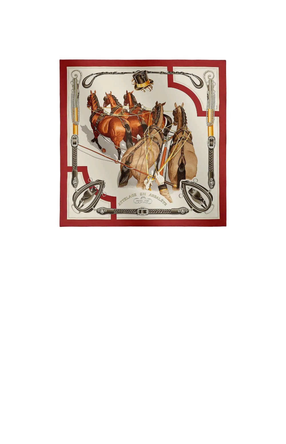 에르메스 Attelage en Arbalete 포에버 스카프 90