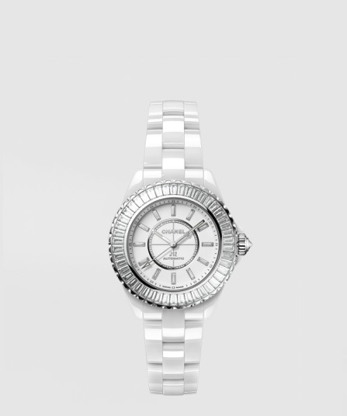 샤넬 J12 바게트 다이아몬드 베젤 워치 12.2 33 H7430
