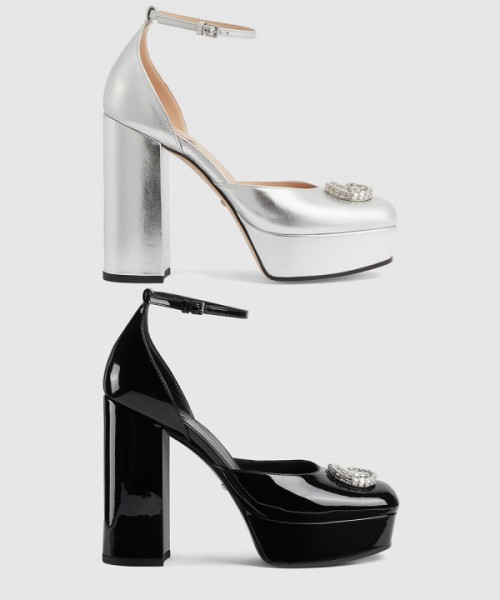 구찌 더블 G 웨지 펌프스 762386