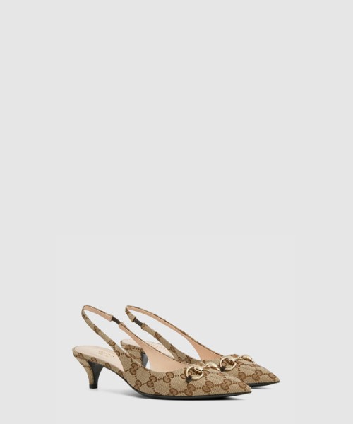 구찌 GG 캔버스 슬링백 펌프스 782627