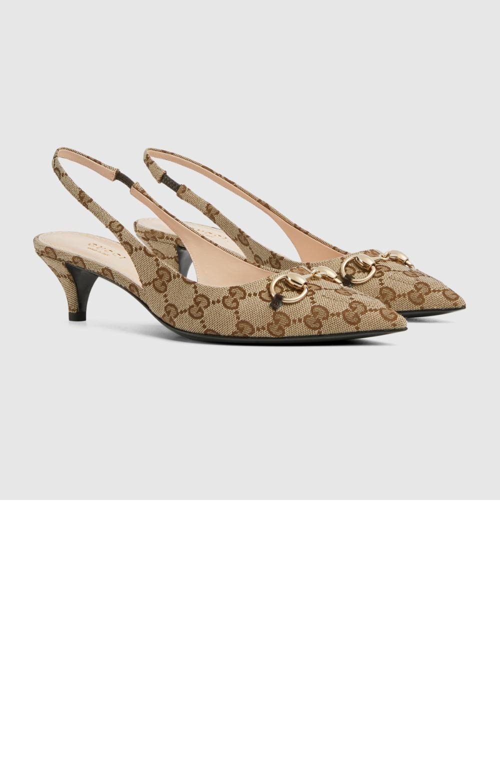 구찌 GG 캔버스 슬링백 펌프스 782627