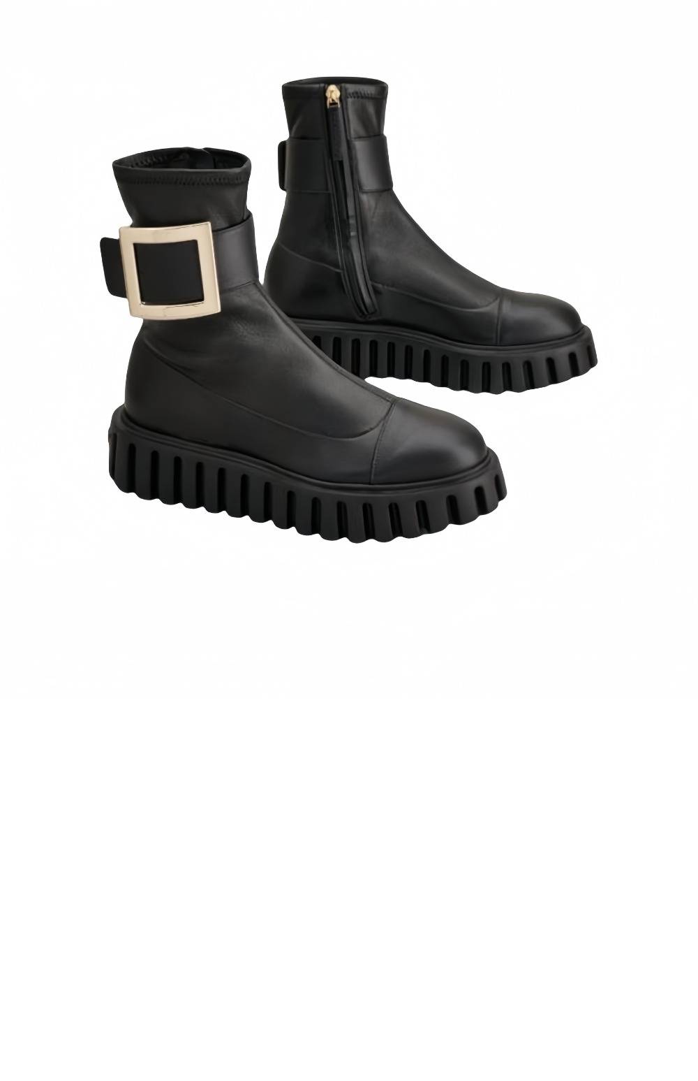 로저비비에 버클 블록 힐 부츠 6463