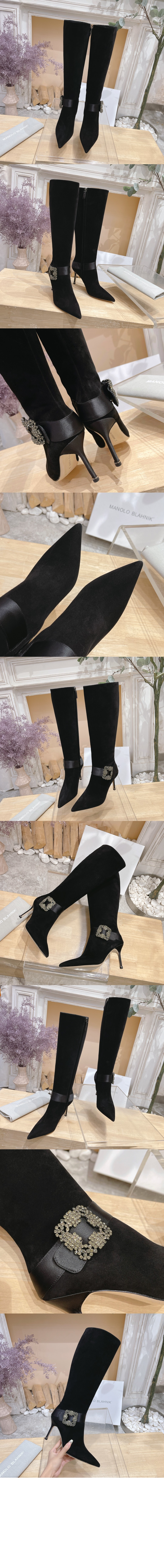 마놀로블라닉 베일로 스웨이드 앵클부츠