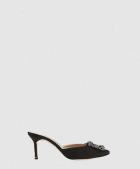 마놀로블라닉 행지시무 새틴 쥬얼 뮬