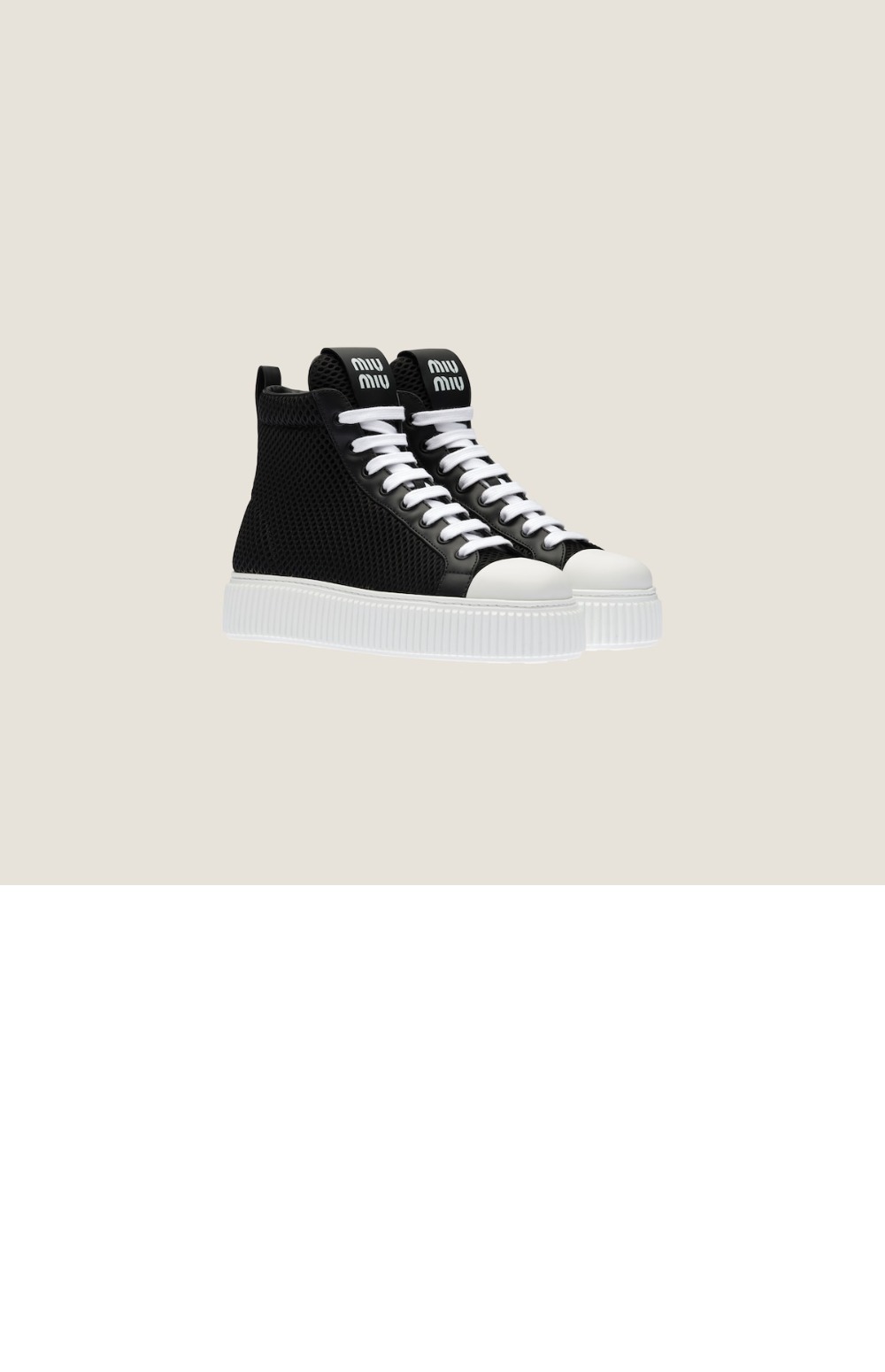 미우미우 하이탑 메쉬 스니커즈 5T727D
