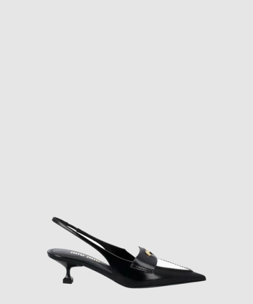 미우미우 투톤 가죽 펌프스 5D774D