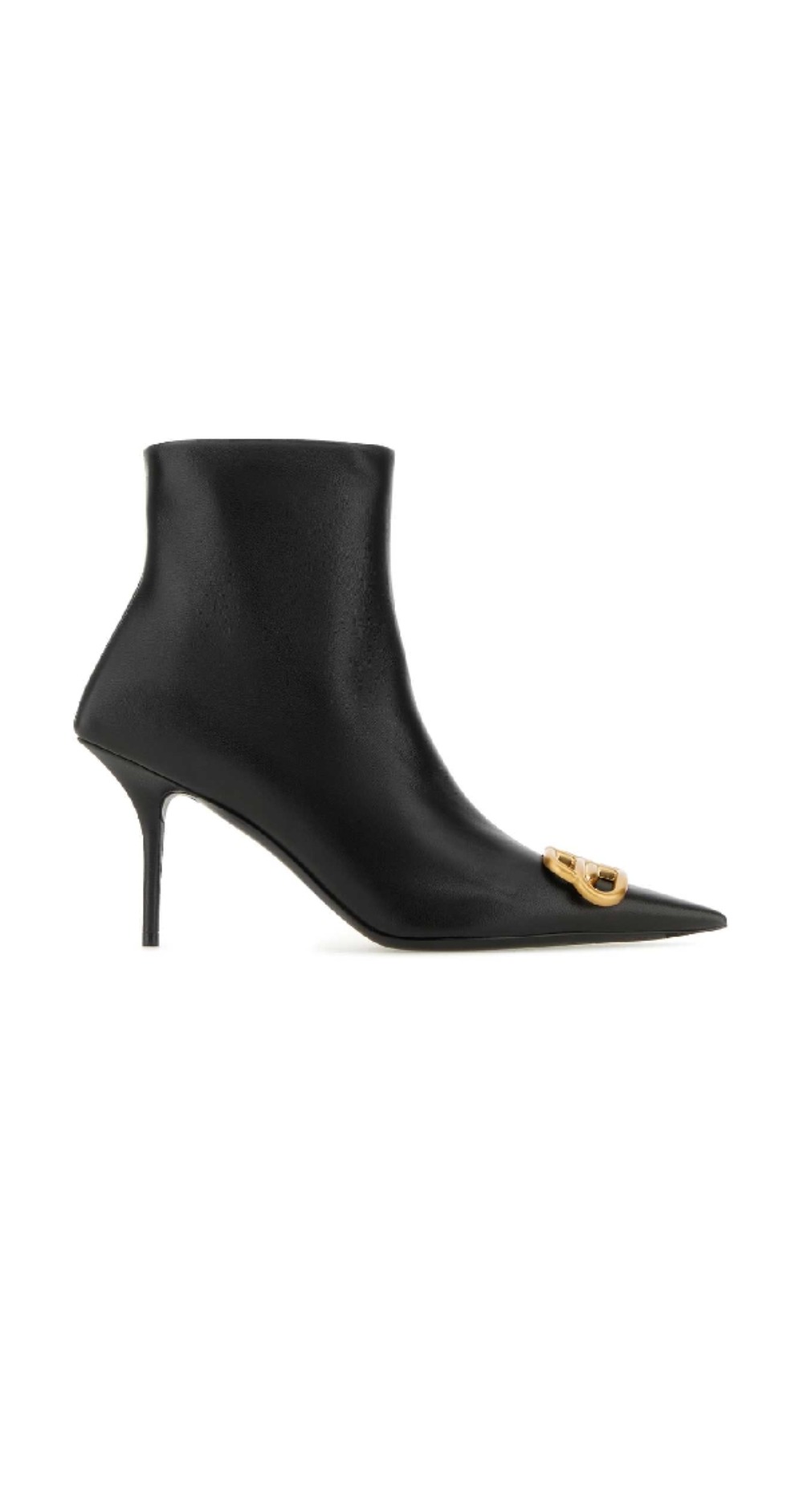 발렌시아가 BB 로고 장식 레더 앵클 부츠힐 764445