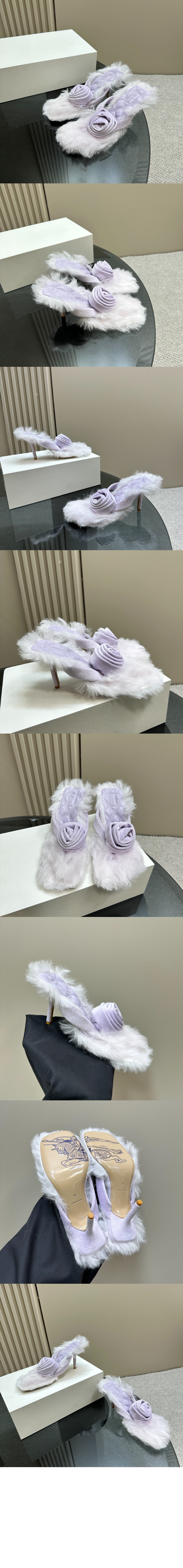 버버리 시어링 스텝 로즈 샌들 80756001