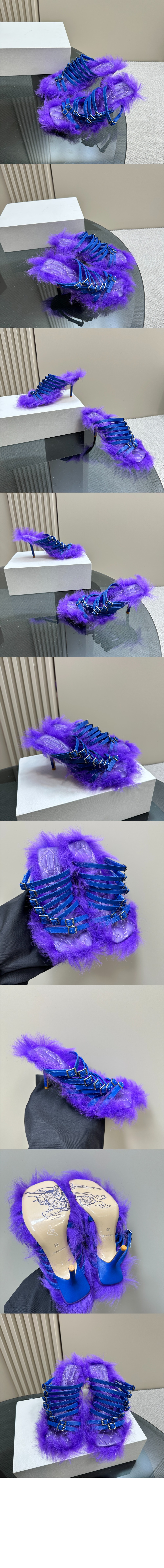 버버리 사틴 스텝 퍼즈 샌들 80744831